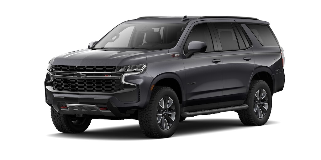 Chevrolet Tahoe 2023, SUV con 3 filas de asientos en color gris asfalto metálico
