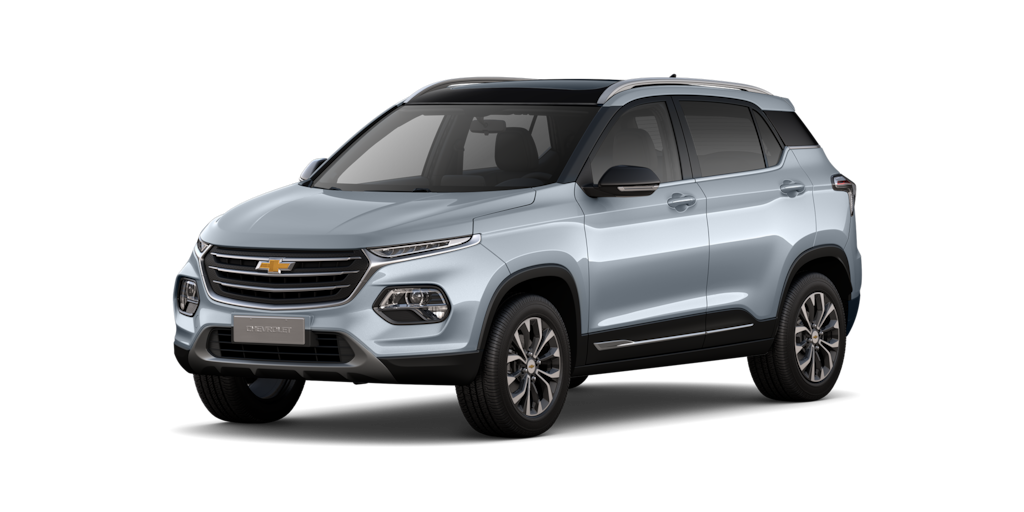 Chevrolet Groove 2025, camioneta pequeña, en color plata metálico