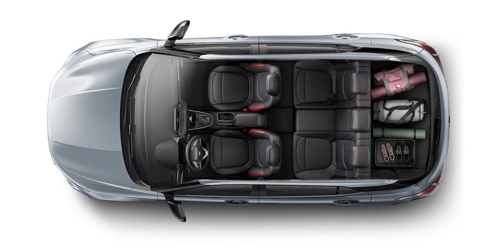 Configuración de asientos de la nueva Chevrolet Groove 2025 para deportes