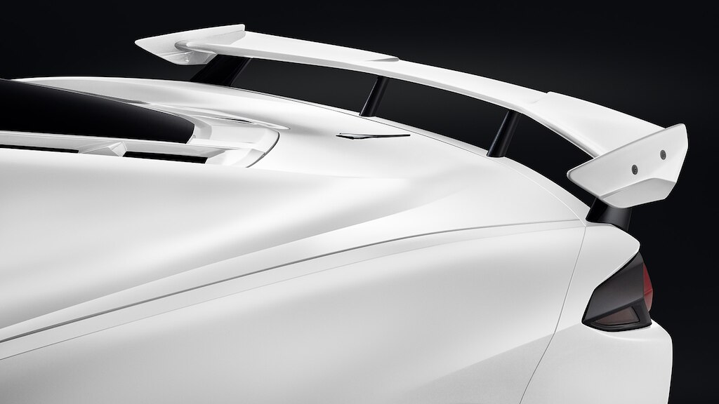 Spolier artic white para Chevrolet Corvette 2024, carro deportivo de lujo