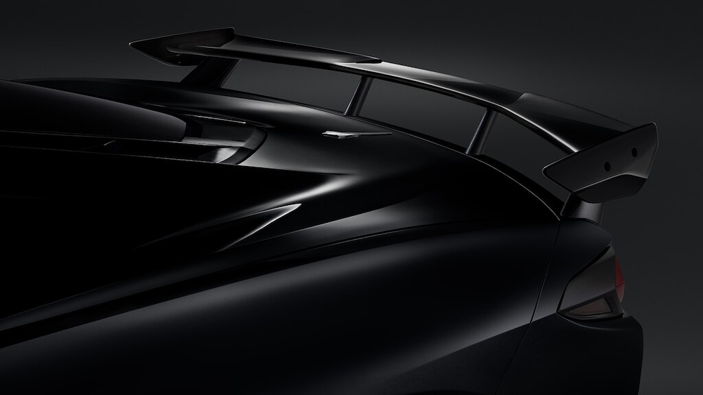Spoiler negro brillante para Chevrolet Corvette 2024, carro deportivo de lujo