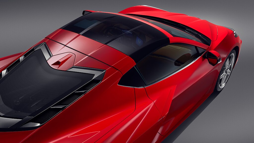 Panel transparente removible para techo disponible para Chevrolet Corvette Z06 2024