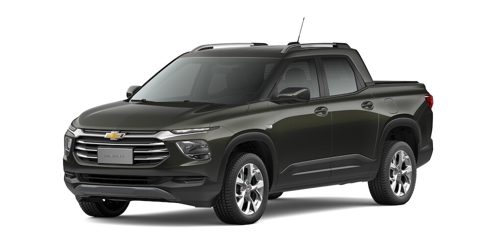 Camioneta pickup compacta Chevrolet Montana 2025 disponible en color Mocha Metálico