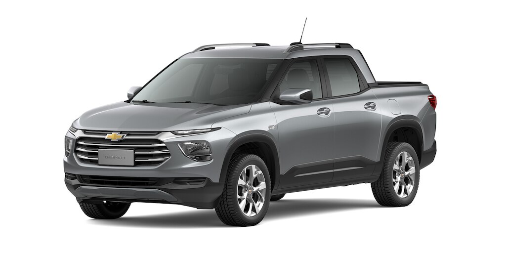 Camioneta pickup compacta Chevrolet Montana 2025 disponible en color Plata Eléctrico