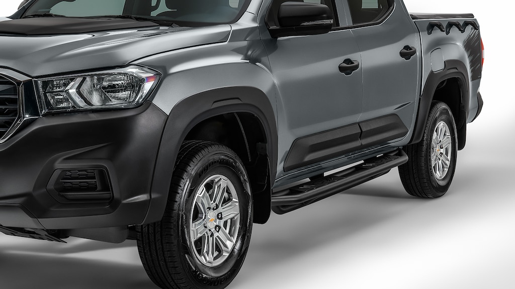 Estribo rectangular para doble cabina, complemento exterior de Chevrolet S10 Max 2025, 4 cilindros